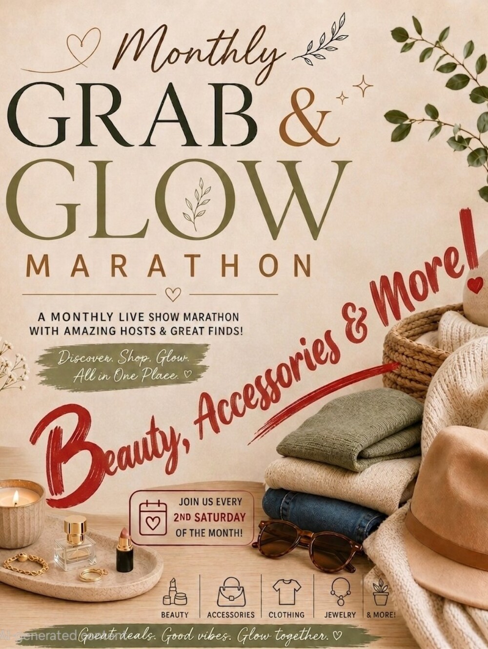 💕Grab & Glow Marathon ~ Beauty~Accessories~Home & More💕Co-Host = cherylglams💕